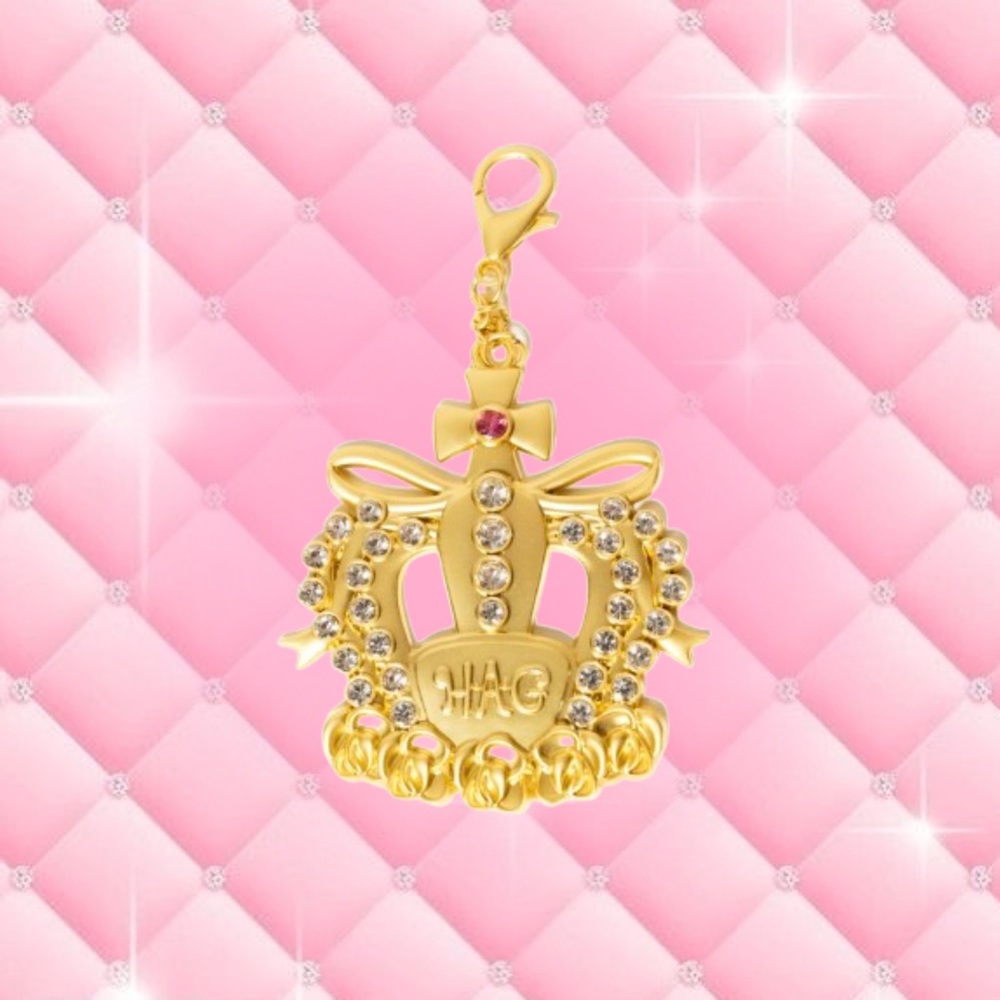 Hello Angel Girl crown rhinestone keychain 👑